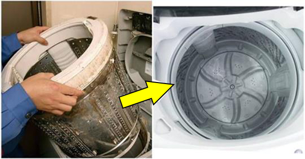 Lồng máy giặt sử dụng lâu ngày sẽ bị bẩn