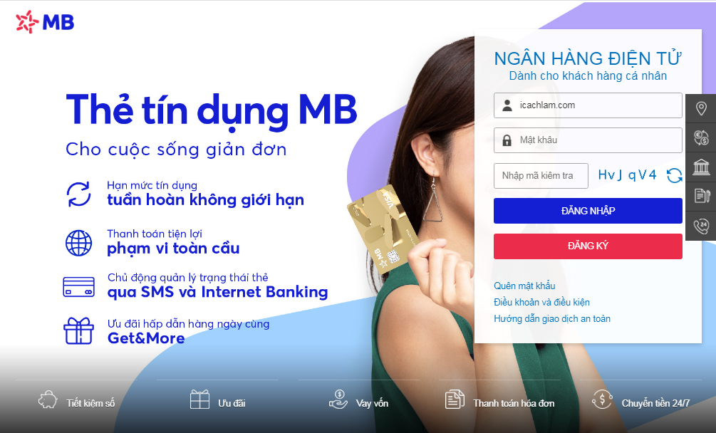 Ngân hàng quân đội MBBank Online